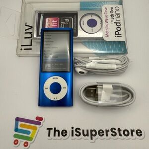 Apple iPod nano 5th Gen 16GB Blue  like New – 1 YR Warranty